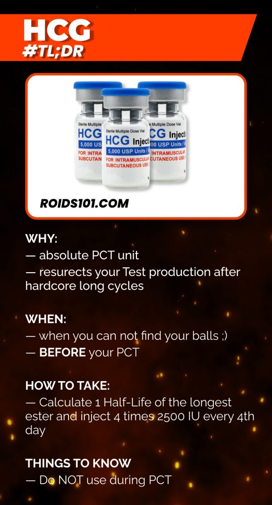 hcg for pct gonadotropin