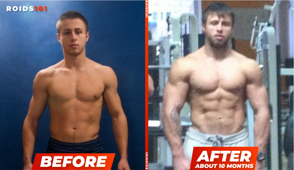 testosterone enanthate before and after example