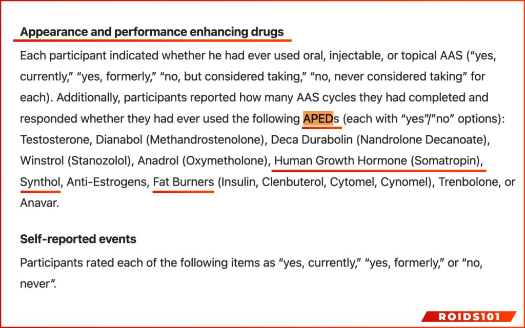 APEDs, not PEDs highlighted in the study.