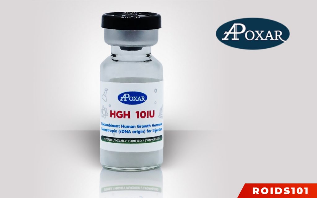 Apoxar real HGH on a white background