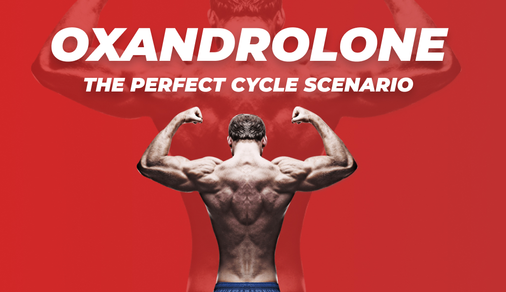 Athlete with well defined muscles after oxandrolone cycle